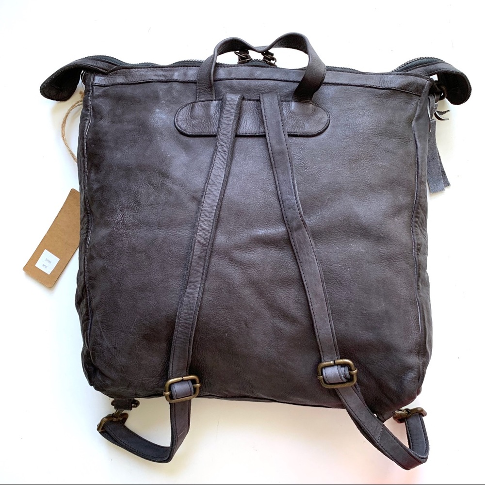 Free People Loved Leather Messenger Backpack - Picture 7 of 8
